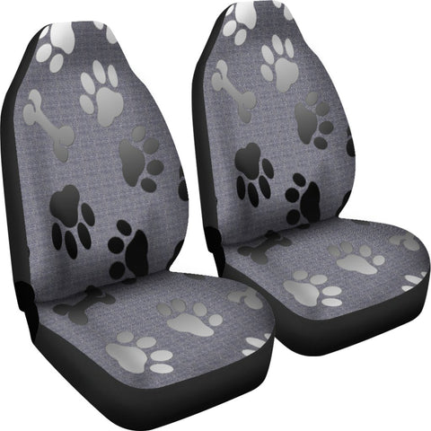 Image of Grey Paws Car Seat Covers,Car Seat Covers Pair,Car Seat Protector,Front Seat Covers,Seat Cover for Car, 2 Front Car Seat Covers