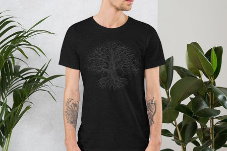 Grey Tree Of Life Unisex T,Shirt, Mens, Womens, Short Sleeve Shirt, Graphic Tee,