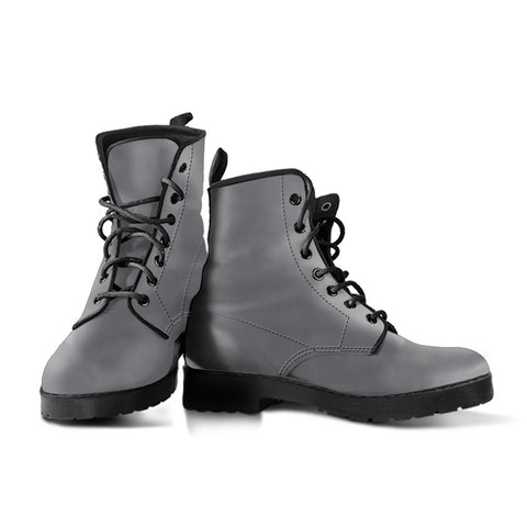 Image of Sophisticated Grey Boots: Women's Vegan Leather Boots, Women's Winter Boots,