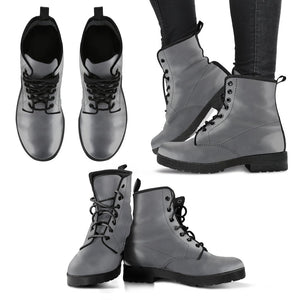 Sophisticated Grey Boots: Women's Vegan Leather Boots, Women's Winter Boots,