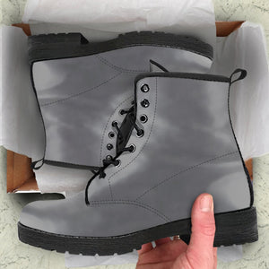 Sophisticated Grey Boots: Women's Vegan Leather Boots, Women's Winter Boots,
