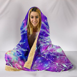Hands Holding Sun And Moon Colorful Galaxy Hooded blanket,Blanket with Hood,Soft Blanket,Hippie Hooded Colorful Throw,Vibrant Pattern