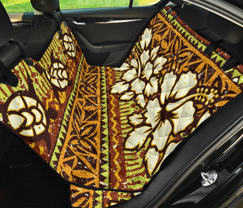 Image of Hawaiian Hibiscus Floral Abstract Art Car Seat Covers, Pet,Friendly Backseat