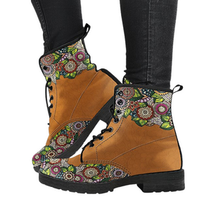 Henna B, Women's Vegan Leather Boots, Handcrafted Winter, Rain and Combat Boots, Eco-friendly Vegan Shoes