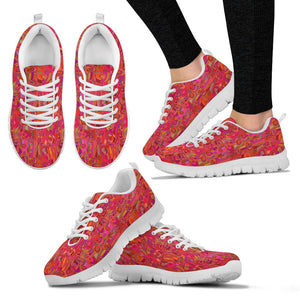 Hippie Colorful Red Athletic Sneakers,Kicks Sports Wear, Kids Shoes, Custom Shoes, Shoes Womens, Low Top Shoes, Top Shoes,Running Shoes