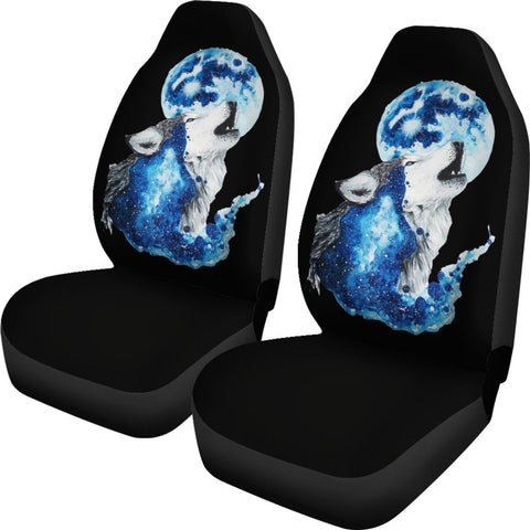 Image of Howling Wolf Moon Car Seat Covers,Car Seat Covers Pair,Car Seat Protector,Car Accessory,Front Seat Covers,Seat Cover for Car