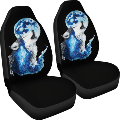 Image of Howling Wolf Moon Car Seat Covers,Car Seat Covers Pair,Car Seat Protector,Car Accessory,Front Seat Covers,Seat Cover for Car