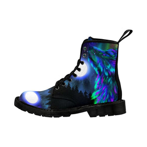 Howling Wolf Spirit Colorful Womens Boots Comfortable Boots,Decor Womens Boots,Combat Boots Rain Boots