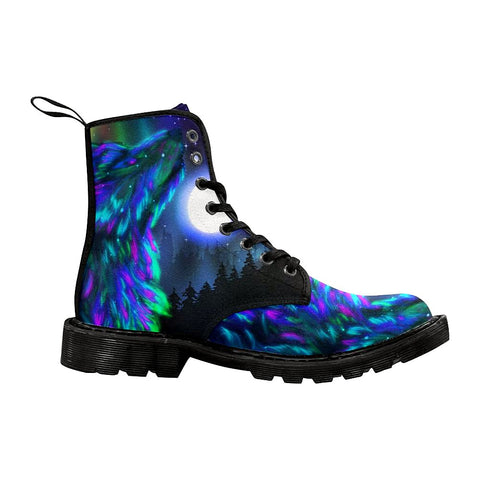 Image of Howling Wolf Spirit Colorful Womens Boots Comfortable Boots,Decor Womens Boots,Combat Boots Rain Boots