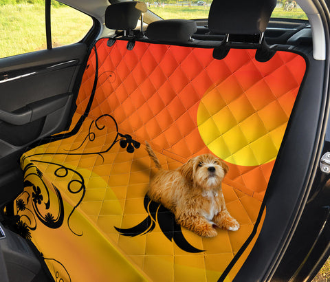 Image of Hummingbird and Floral Design Car Seat Covers, Abstract Art Backseat Pet