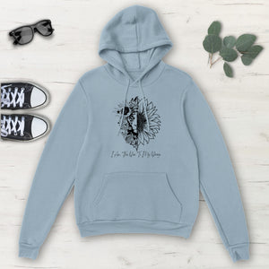 I Am The Yin To My Yang Lion Sunflower Classic Unisex Pullover Hoodie, Mens,