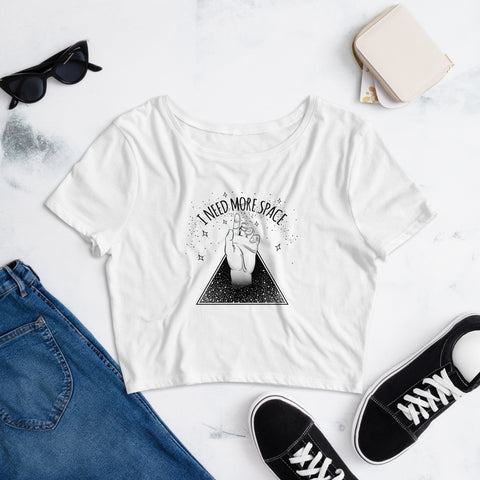 Image of I Need More Space Women’S Crop Tee, Fashion Style Cute crop top, casual outfit,
