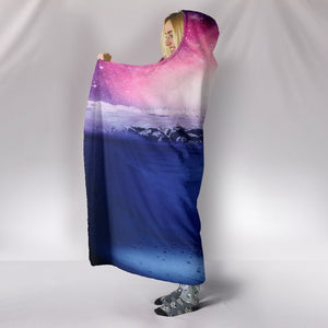 Icy Mountain Outer Universe Hooded blanket,Blanket Hood,Soft Blanket,Hippie Hooded Blanket,Sherpa Blanket,Bright Colorful, Colorful Throw