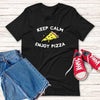 Keep Calm & Enjoy Pizza Unisex T,Shirt, Mens, Womens, Short Sleeve Shirt,