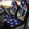 Lady Mermaid Multicolored Nautical 2 Front Car Seat Covers Car Seat Covers,Car Seat Covers Pair,Car Seat Protector,Car Accessory,Front Seat