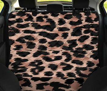 Leopard Print Cheetah Abstract Art Car Seat Covers, Backseat Pet Protectors,