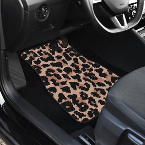 Leopard Animal Print Cheetah Car Mats Back/Front, Floor Mats Set, Car