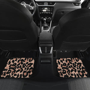 Leopard Animal Print Cheetah Car Mats Back/Front, Floor Mats Set, Car