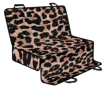 Leopard Print Cheetah Abstract Art Car Seat Covers, Backseat Pet Protectors,