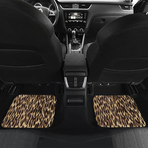 Leopard Cheetah Tiger Animal Print Car Mats Back/Front, Floor Mats Set, Car