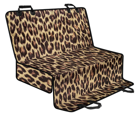 Image of Leopard, Cheetah & Tiger Animal Print Car Seat Covers, Abstract Art Backseat Pet