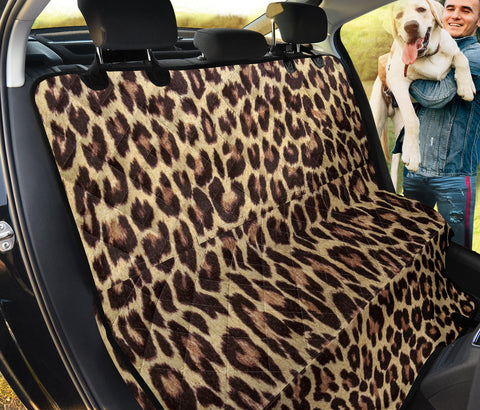 Image of Leopard, Cheetah & Tiger Animal Print Car Seat Covers, Abstract Art Backseat Pet Protectors, Wild Car Accessories