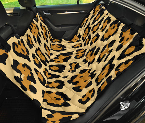 Image of Leopard Skin Pattern Tiger Design Car Seat Covers, Abstract Art Backseat Pet