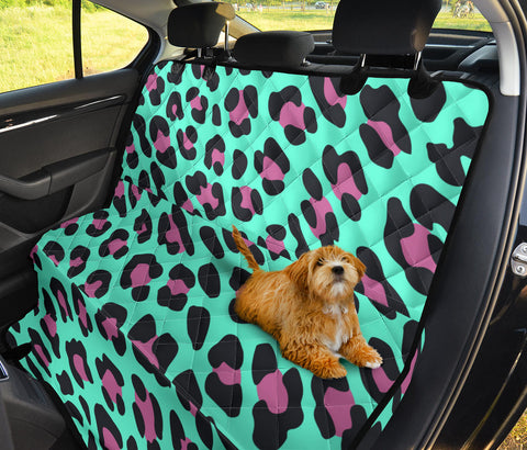 Image of Leopard Skin Print Abstract Art Car Seat Covers, Backseat Pet Protectors,