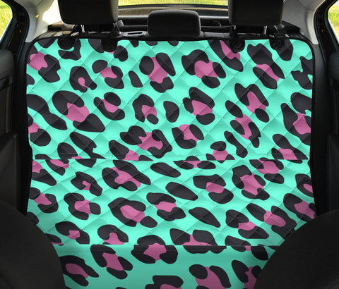 Image of Leopard Skin Print Abstract Art Car Seat Covers, Backseat Pet Protectors,