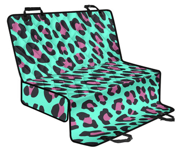 Leopard Skin Print Abstract Art Car Seat Covers, Backseat Pet Protectors,