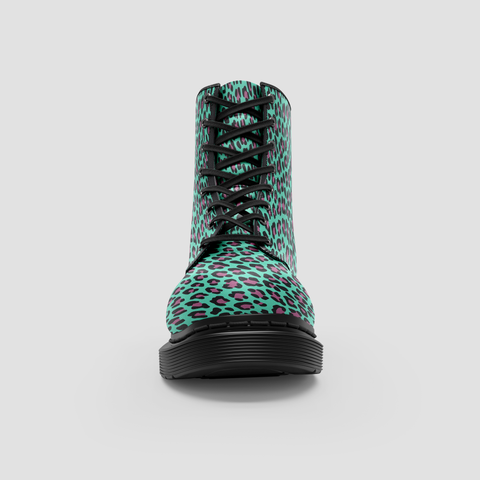 Image of Leopard Print Vegan Boots , Wo , Stylish Girls' Classic Shoes , Unique