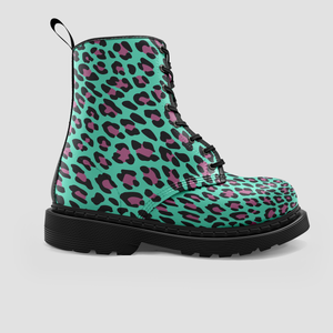Leopard Print Vegan Boots , Wo , Stylish Girls' Classic Shoes , Unique