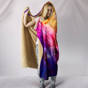 Libra Zodiac Astrology Chart Hooded blanket,Blanket with Hood,Soft Blanket,Hippie Hooded Blanket,Sherpa Blanket,Bright Colorful