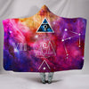 Libra Zodiac Astrology Chart Hooded blanket,Blanket with Hood,Soft Blanket,Hippie Hooded Blanket,Sherpa Blanket,Bright Colorful