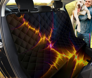 Lightning Electricity Themed Car Seat Covers, Abstract Art Backseat Pet