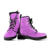 Pink Magenta Style: Women's Vegan Leather Boots, Durable Winter Rain Boots,