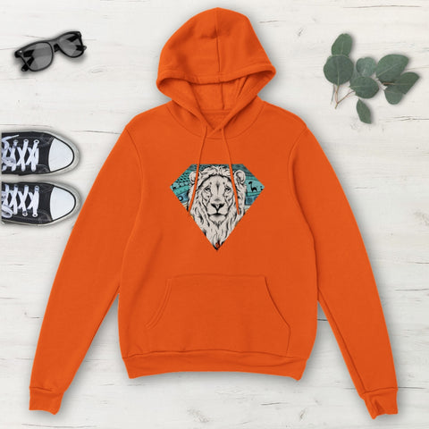 Image of Lion Diamond Multicolored Classic Unisex Pullover Hoodie, Mens, Womens, Hoodie