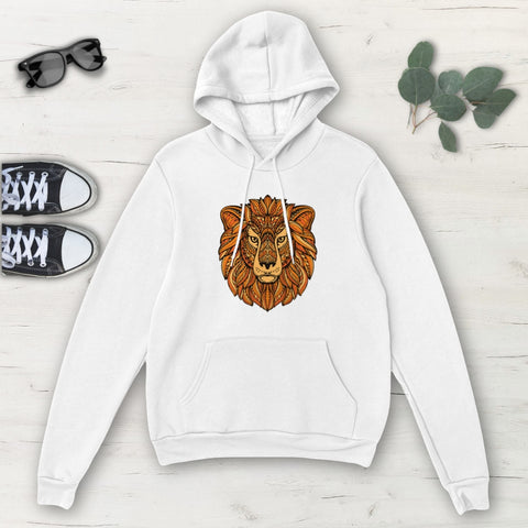 Image of Lion Head Ethnic Classic Unisex Pullover Hoodie, Mens, Womens, Hoodie