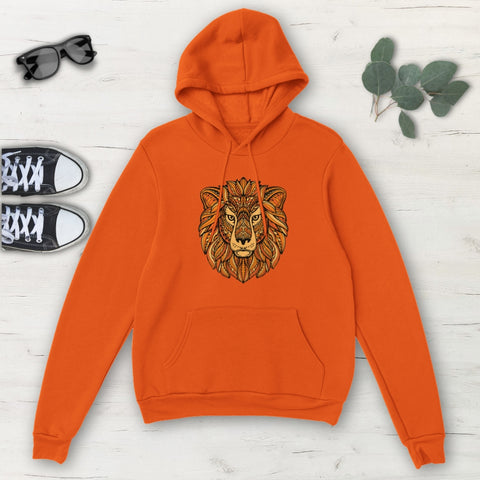 Image of Lion Head Ethnic Classic Unisex Pullover Hoodie, Mens, Womens, Hoodie