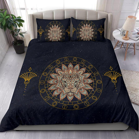 Image of Lion Head Galaxy Bedding Coverlet, Dorm Room College, Bedding Set, Comforter Cover, Twin Duvet Cover,Multi Colored,Quilt Cover,Bedroom Set