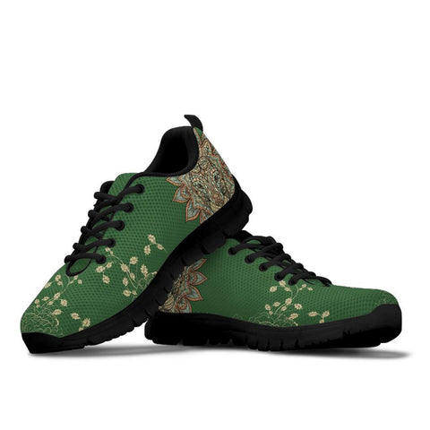 Image of Green Lion Women's Sneaker , Breathable, Custom Printed Hippie Style,
