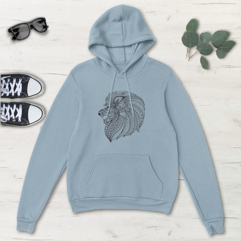 Image of Lion Multicolored Classic Unisex Pullover Hoodie, Mens, Womens, Hoodie