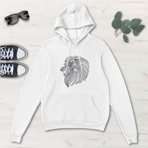 Image of Lion Multicolored Classic Unisex Pullover Hoodie, Mens, Womens, Hoodie