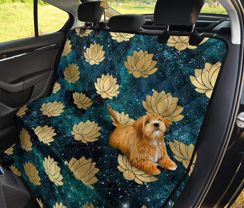 Lotus Floral Space Inspired Car Seat Covers, Abstract Art Backseat Pet