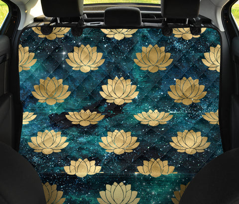 Image of Lotus Floral Space Inspired Car Seat Covers, Abstract Art Backseat Pet
