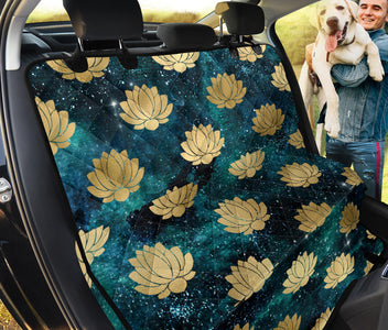 Lotus Floral Space Inspired Car Seat Covers, Abstract Art Backseat Pet