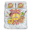 Love Peace Hippie Bedding Set, Dorm Room College, Doona Cover, Comforter Cover, Bed Room, Twin Duvet Cover,Multi Colored,Quilt Cover