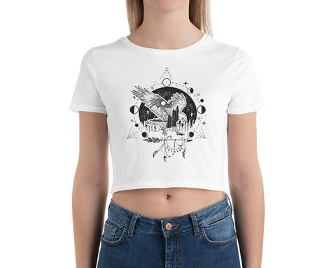 Image of Majestic Eagle Women’S Crop Tee, Fashion Style Cute crop top, casual outfit,