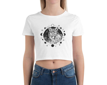 Majestic Fox Women’S Crop Tee, Fashion Style Cute crop top, casual outfit, Crop