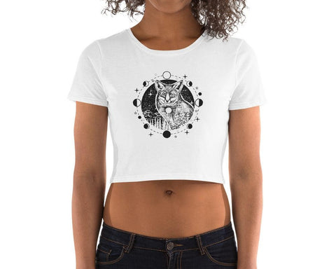 Image of Majestic Fox Women’S Crop Tee, Fashion Style Cute crop top, casual outfit, Crop